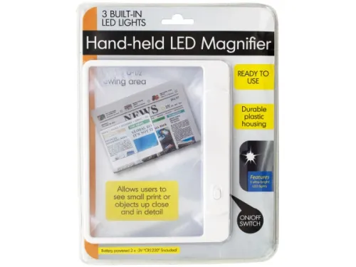 Kole Imports - OD835 - Hand-held Led Magnifier
