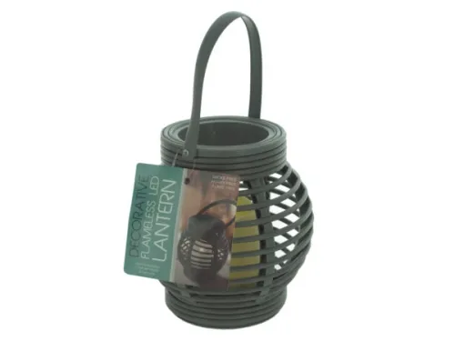 Kole Imports - OS889 - Decorative Beehive Style Lantern With Led Candle
