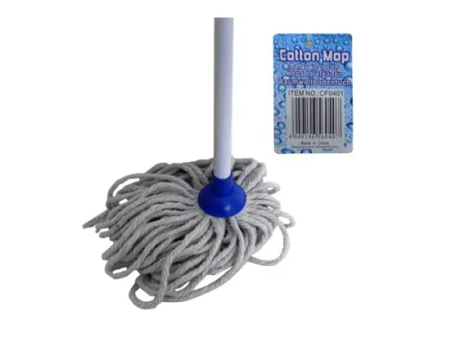 Kole Imports - UU280 - Cotton Mop With Metal Handle