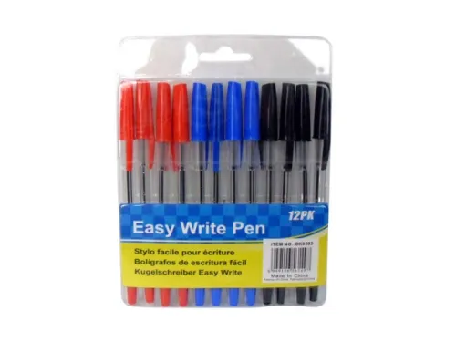 Kole Imports - UU528 - Pens, Pack Of 12 Assorted Colors