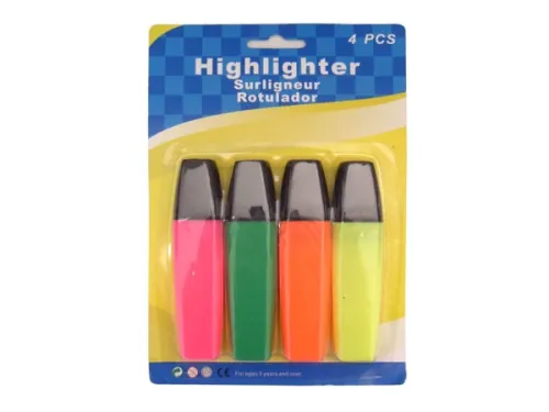 Kole Imports - From: UU535 To: UU539 - Highlighters, Pack Of 4