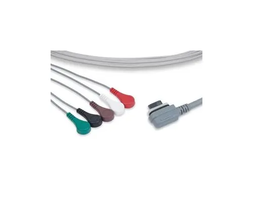 Cables and Sensors - From: LC5-98S0 To: LC7-98S0 - ECG Telemetry Leadwire, 5 Leads Snap, GE Healthcare Compatible w/ OEM: 2008594 001 (DROP SHIP ONLY) (Freight Terms are Prepaid & Added to Invoice Contact Vendor for Specifics)