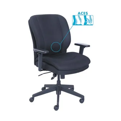 Lf Product - From: SRJ48967A To: SRJ48967B  Cosset Ergonomic Task Chair, Supports Up To 275 Lbs., Black Seat/Black Back, Black Base