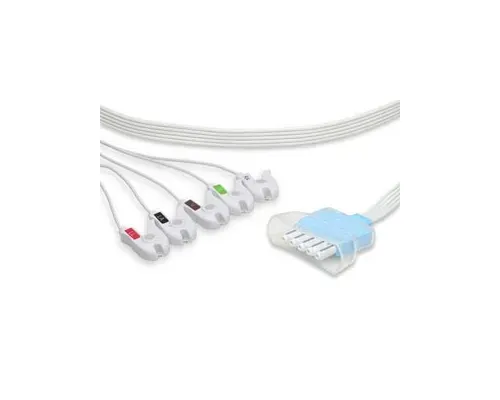 Cables and Sensors - LHT5-90DP0 - Disposable ECG Leadwire, 5 Leads Pinch/Grabber, 10/bx, Philips Compatible w/ OEM: 989803173151 (DROP SHIP ONLY) (Freight Terms are Prepaid & Added to Invoice - Contact Vendor for Specifics)
