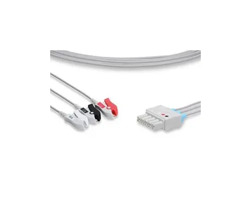 Cables and Sensors - LMB3-90P0 - ECG Leadwire, 3 Leads Pinch/Grabber, Draeger Compatible w/ OEM: MP03412 (DROP SHIP ONLY) (Freight Terms are Prepaid & Added to Invoice - Contact Vendor for Specifics)