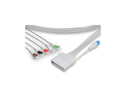Cables and Sensors - LPTS5-90S0 - ECG Telemetry Leadwire, 5 Leads Snap w/ SpO2, Philips Compatible w/ OEM: 989803171841 (DROP SHIP ONLY) (Freight Terms are Prepaid & Added to Invoice - Contact Vendor for Specifics)