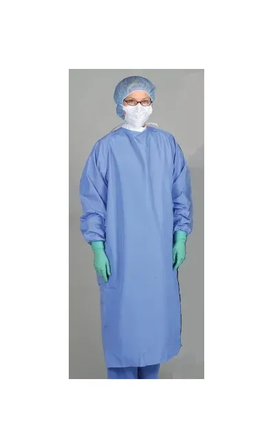 Medline - Blockade - MDT012086L - Surgical Gown With Towel Blockade Large Ceil Blue Sterile Reusable