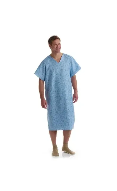 Medline - MDTPG5RTSCAB - Patient Exam Gown One Size Fits Most Cascade Print Reusable