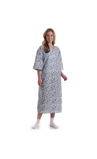 Medline - Royale - MDTPG5RTSRTB - Patient Exam Gown Royale One Size Fits Most Print Reusable