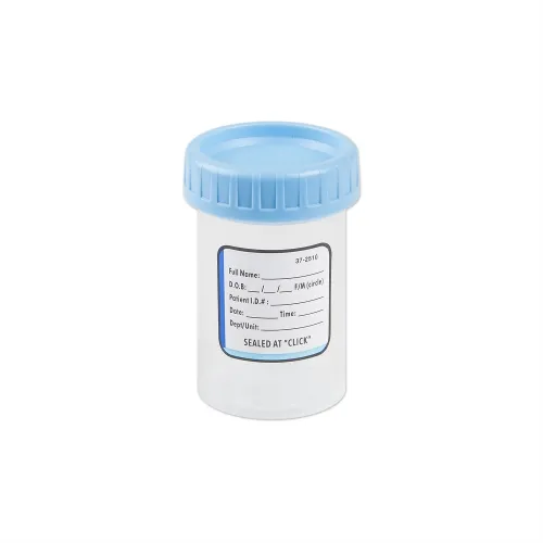 Medegen Medical - 02058 - ClickSeal Specimen Containeron-Sterilelue Screw Capraduations: Ounces