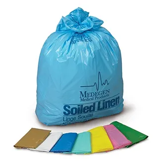 Medegen Medical Products - 112M - Laundry/Linen Bag 30.5" X 41" 1.1ML, 20-30 Gallon, Yellow/Red, 250 Per Case.