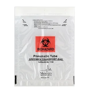 Medegen Medical - 1130 - Transport Bag, Adhesive Closure Biohazard