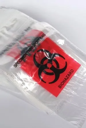 Medegen Medical - 58-97 - Collection Bag, Zip Closure, Economy, Biohazard /  Print