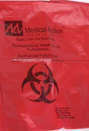 Medegen Medical - 856 - Biohazard Bag, Print/ Label, Max Temp 285&deg;F, Biohazard Labeling, Biohazard Symbol, English/ Spanish, 20-30 Gal