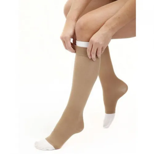 Mediusa - Mediven - D340014 - Compression Stocking With Liner Mediven Knee High Large Beige Stocking: Open Toe, Liner: Closed Toe