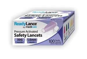 Medicore Medical Supply - 802 - ReadyLance Safety Lancet, 30G