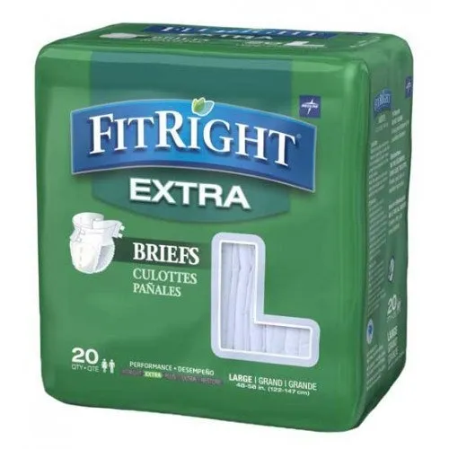 Medline - Fitextrasm - Fitright Extra Cloth-Like Brief, Small 20"-33"