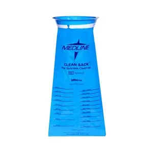 Medline Industries - NON80328 - Emesis bags, 36 ounce. Graduated markings to measure ounces and cc/mL. Can be used as a sickness bag. Blue. Single use and latex-free.