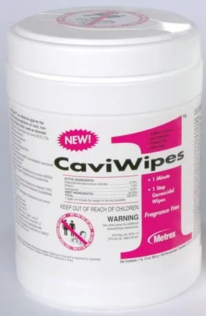 Metrex Research - CaviWipes1 - 13-5100 -   Surface Disinfectant Premoistened Manual Pull Wipe 160 Count Canister Unscented NonSterile