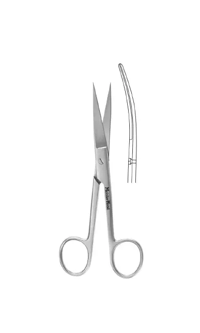 Integra Lifesciences - MeisterHand - MH5-36 - Operating Scissors Meisterhand 5-1/2 Inch Length Surgical Grade Stainless Steel Nonsterile Finger Ring Handle Curved Sharp Tip / Sharp Tip
