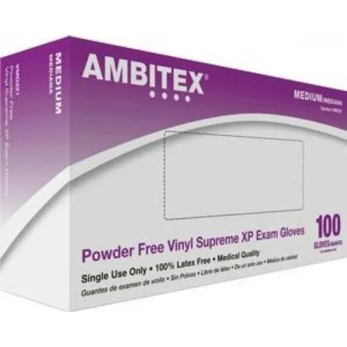 Cardinal Health - 104SML - Ambitex Vinyl Pf Supreme Xp Stretch Vinyl Examination Gloves, Small