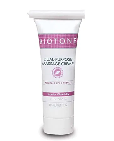 Biotone - 1097OZ - Biotone Dual-purpose Massage Cream, 7 Oz Tube, Non-greasy