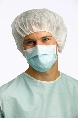 Molnlycke - Barrier Extra Protection - 42671 - Surgical Mask With Eye Shield Barrier Extra Protection Anti-fog Shield Pleated Earloops One Size Fits Most Blue Nonsterile Not Rated Adult