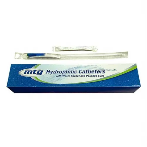 Hr Pharmaceuticals - MTG Catheters - 81608 -  MTG Hydrophilic Coude Tip Catheter, 8 Fr, 10" Vinyl Catheter with Sterile Water Sachet and Handling Sleeve
