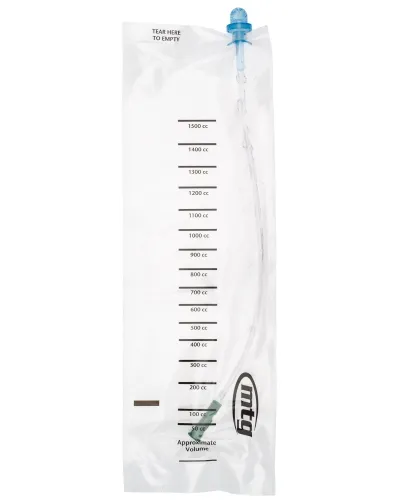 HR Pharmaceuticals - 21114 - MTG Jiffy Cath 14FR Closed System 16" Straight Cathether with Introducer Tip and a 1500mL Collection Bag -Contains two vinyl gloves one underpad one gauze and three PVP cleansing swabs- 100ea-cs