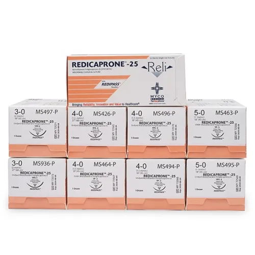 Myco Medical - MS922-MV - Suture, 4-0, Redicaprone, Monofilament, YFS-2, (Vet Use Only)