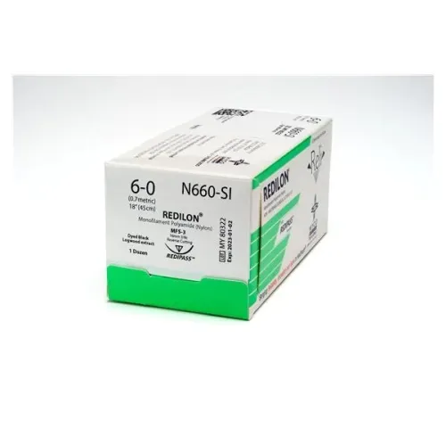 Myco Medical - N1665-M - Suture, 6-0, Redilon, Monofilament, YPS-2