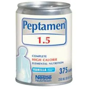 Nestle Healthcare Nutrition - 4390034957 - Peptamen 1.5 with Prebio1 Complete Calorically Dense Peptide Based Formula with SpikeRight Plus System, UltraPak 1000mL, Lactose free, Gluten free, 1500 calories per 1000mL.