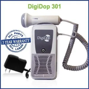 Newman Medical - DD-301-D2W - Digital Display Doppler (DD-301) & 2MHz Waterproof Rechargeable Obstetrical Probe