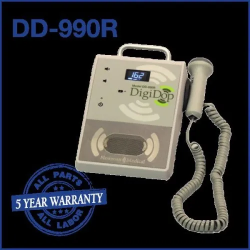 Newman Medical From: DD-990R-D2 To: DD-990R-D8 - Table Top Digital Doppler (DD-990R) & 2 MHz Obstetrical Probe (DROP SHIP ONLY) Waterproof 3 5