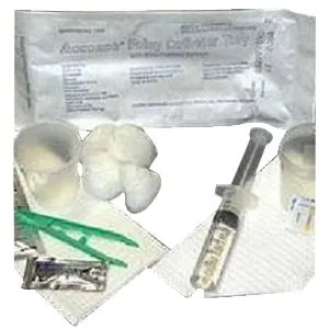 Nurse Assist - 7504 - Foley Tray, 30mL Prefilled Syringe, BZK Swabsticks, Lidded, 20/cs