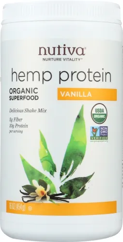 Nutiva - KHFM00690925 - Organic Superfood Hemp Protein Vanilla Shake