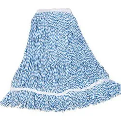 Odell - From: 700M To: 700S - O'Dell 700 Series Wet String Finish Mop Head O'Dell 700 Series Looped end Medium Blue / White Rayon Reusable