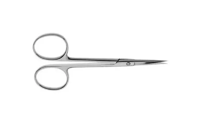 V. Mueller - From: OP5530 To: OP5550 - Iris Scissors Knapp 4 Inch Length Surgical Grade Stainless Steel NonSterile Finger Ring Handle Straight Sharp Tip / Sharp Tip