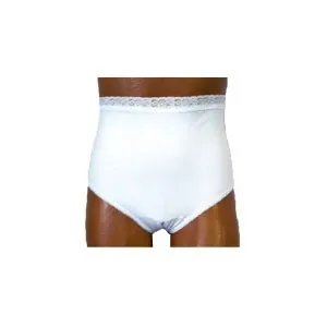 Team Options - Options - 81204SD - OPTIONS Split Cotton Crotch with Built In Barrier/Support, White, Dual Stoma, Small 4 5, Hips 33" 37"