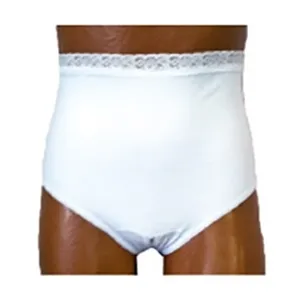 Team Options - 81204XXLL - Ladies Split Crotch Ostomy Support Panty White, 2X-Large, Size 14, Left