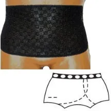 Team Options - Options - 83002LL - OPTIONS Open Crotch with Built In Barrier/Support, Black, Left Side Stoma, Large 8 9, Hips 41" 45"