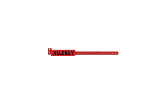 Medical ID Solutions - 3204A - Wristband, Adult, Tri-Laminate, Allergy