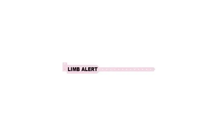 Medical ID Solutions - 3209LA - Wristband, Adult, Tri-Laminate, Limb Alert