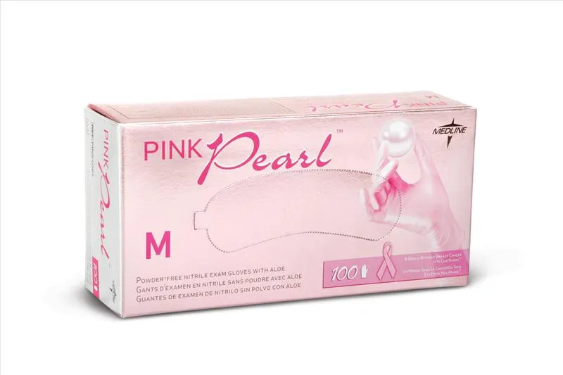 Medline - Generation Pink - From: PINK5083 To: PINK5087 -  Pearl Nitrile Exam Gloves