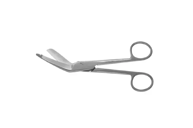 Integra Lifesciences - Padgett - PM-4126 - Bandage Scissors Padgett Darling Eccentric 6-1/2 Inch Length Surgical Grade Stainless Steel Nonsterile Finger Ring Handle Angled Blade Blunt Tip / Blunt Tip