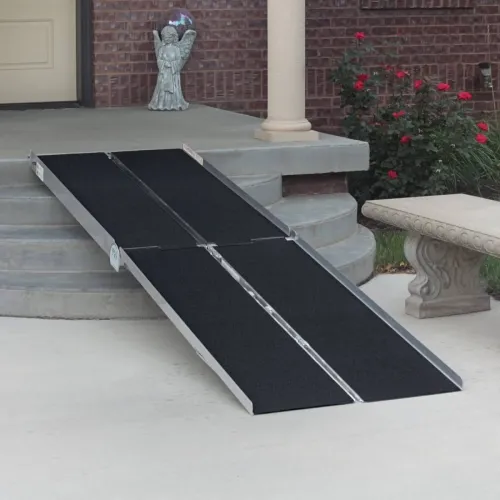 Prairie View Industries - From: WCR530 To: WCR830 - 5 ft x 30 in Portable Multifold Wheelchair Ramp 800 lb. Weight Capacity, Maximum 10 in Rise