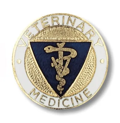 Prestige Medical - 1049 - Veterinary Medicine - Veterinary Cloisonn&eacute; Emblem Pins - Veterinary Medicine