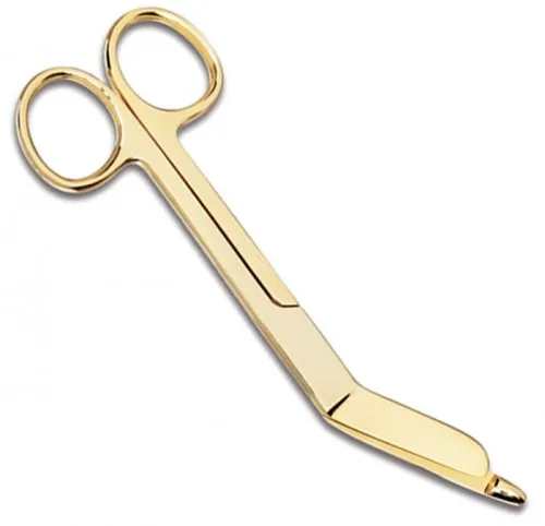 Prestige Medical - 52 - Scissors And Instruments - Lister Bandage Scissors - 5&frac12;" Gold Plated Lister