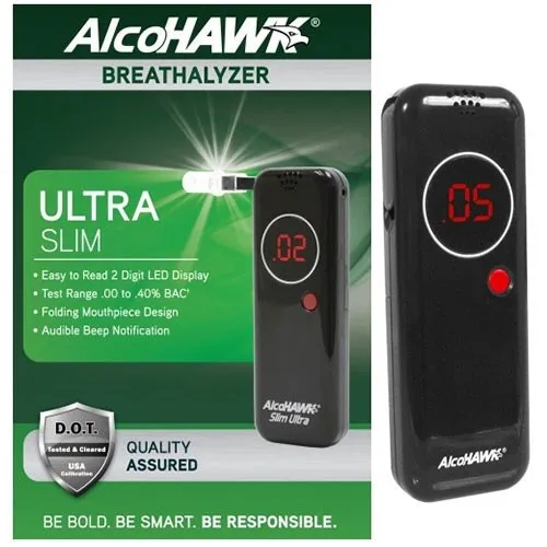 Quest Products - Q3I2800S - AlcoHAWK Ultra Slim Breathalyzer.