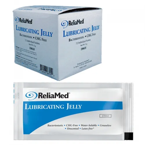 Cardinal Health - Med - LJ33183G - ReliamedCardinal Health Essentials Lubricating Jelly 5g Packet.  Sterile, Bacteriostatic.  Non CHG  Formula.  Water Soluble.